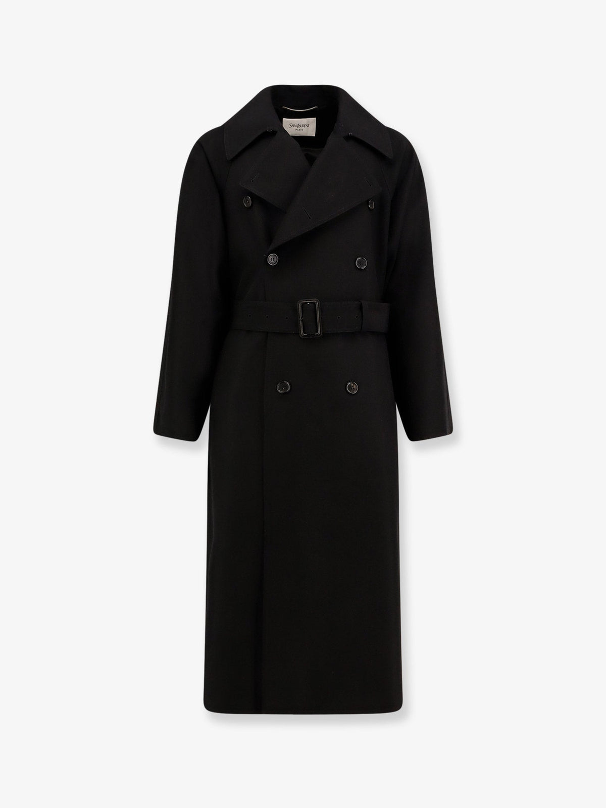 Saint Laurent Certified Wool Coat With Belt