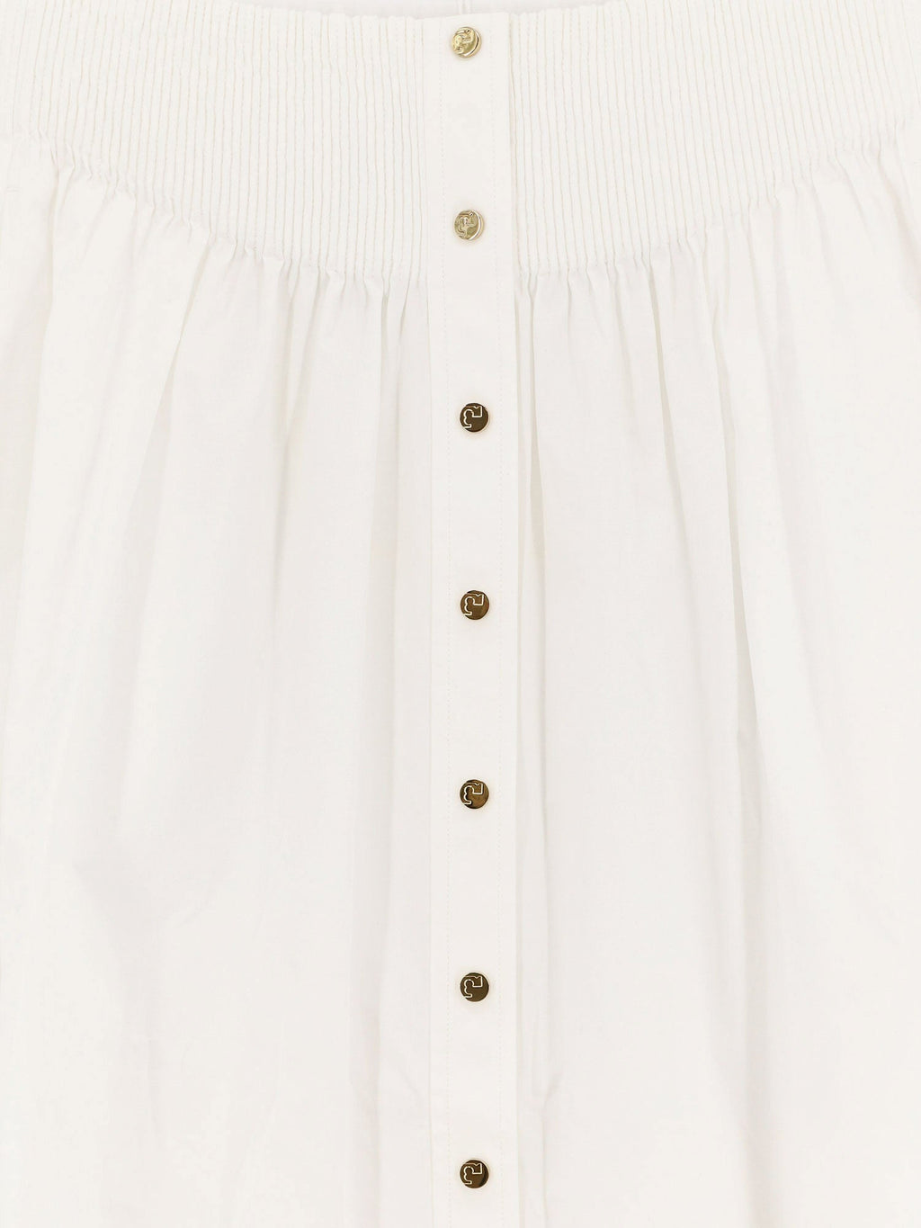 Tory Burch Cotton Skirt With Logoed Buttons