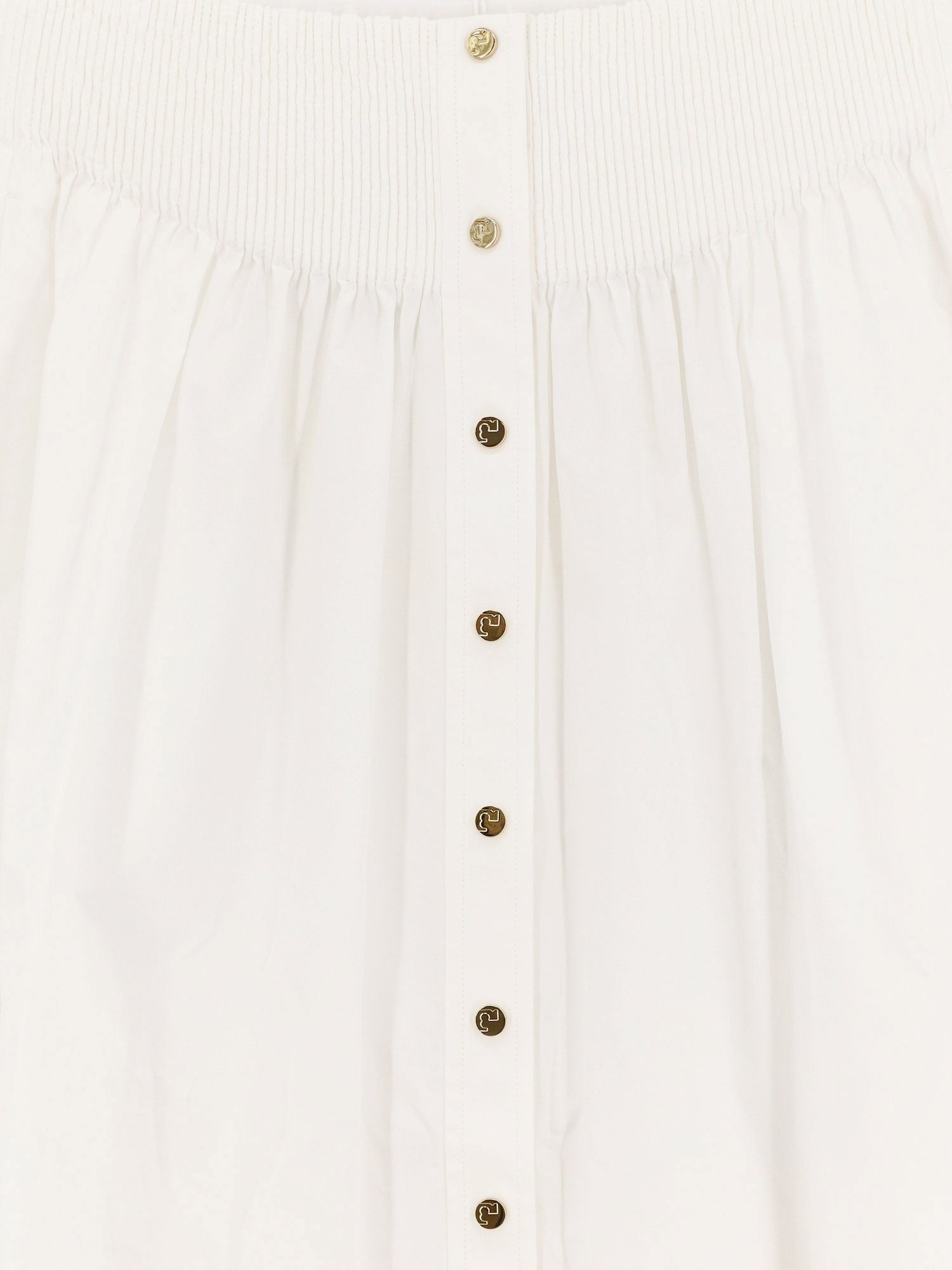Tory Burch Cotton Skirt With Logoed Buttons