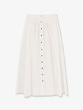 Tory Burch Cotton Skirt With Logoed Buttons