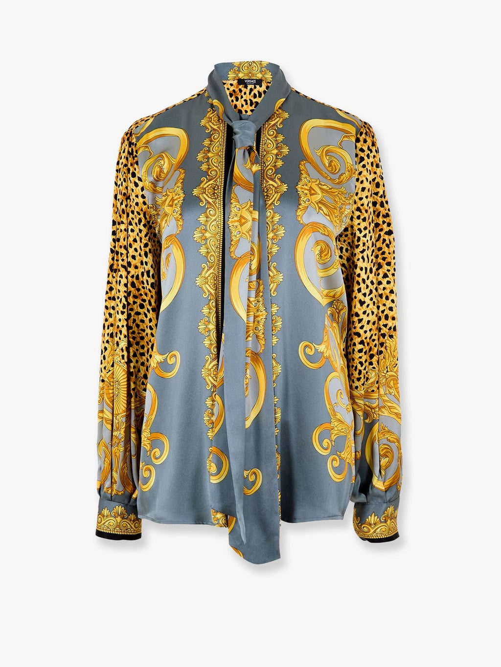 Versace Cheetah Foulard LavalliÃƒÆ’Ã†â€™Ãƒâ€šÃ‚Â¨re Silk Shirt