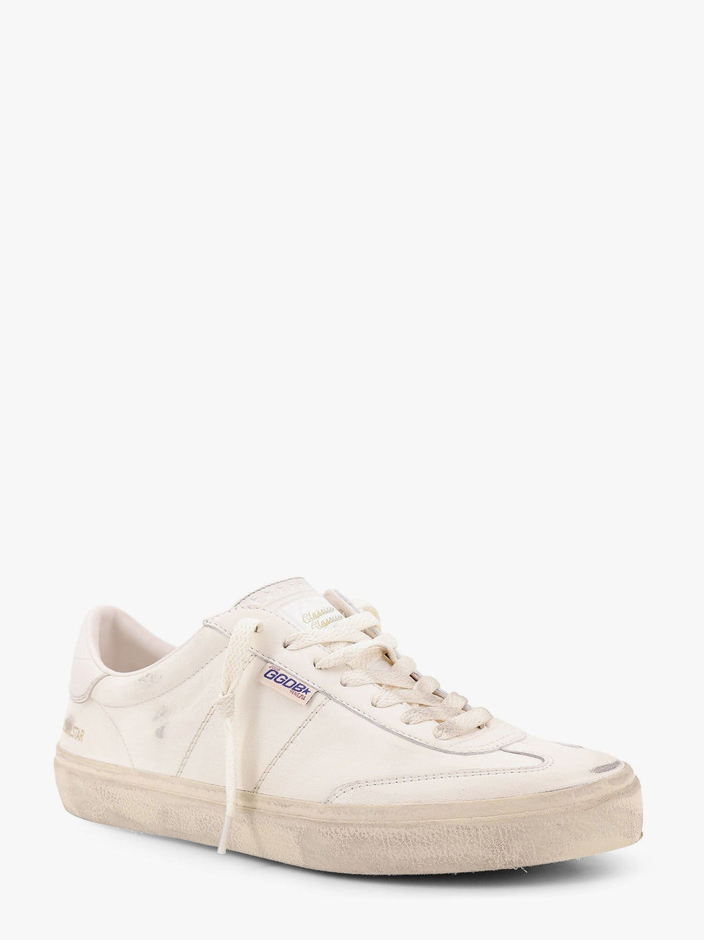 Golden Goose Deluxe Brand Soul Star Leather Low-Top Sneakers With Used Effect