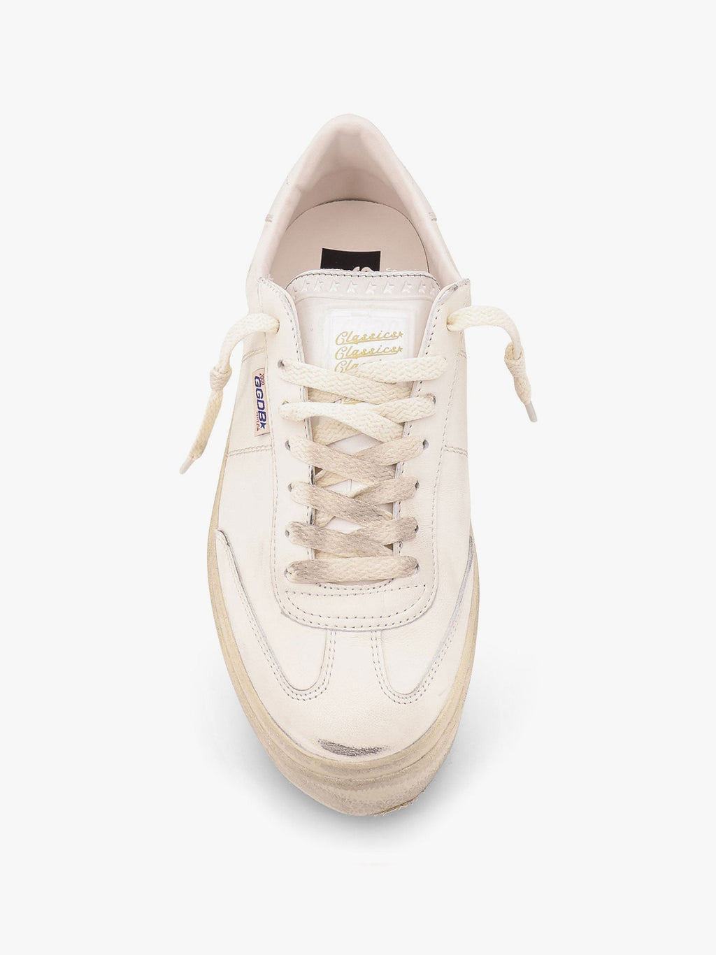 Golden Goose Deluxe Brand Soul Star Leather Low-Top Sneakers With Used Effect
