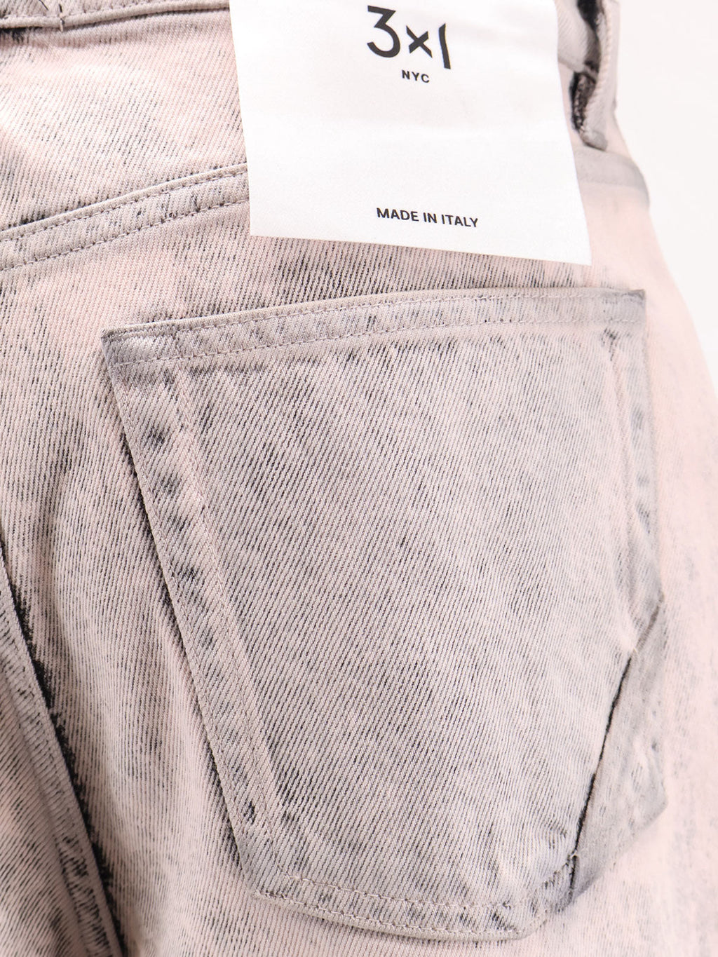 3X1 Denim Jeans With Bleached Pattern
