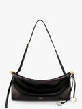 Alaia East West Medium Leather Shoulder Bag