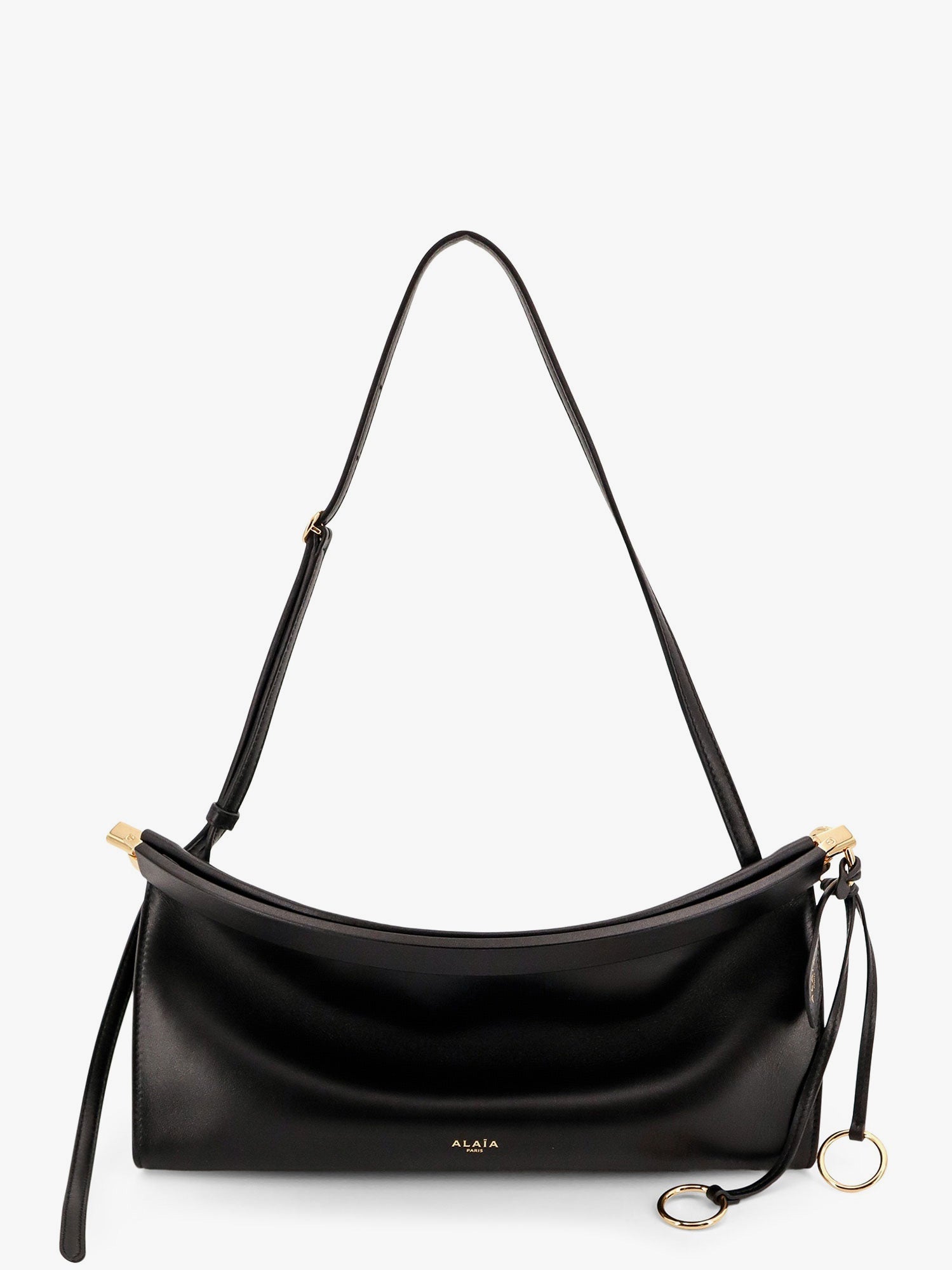 Alaia East West Medium Leather Shoulder Bag