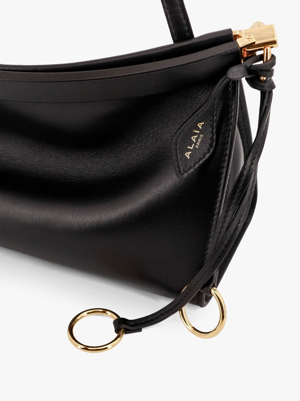 Alaia East West Medium Leather Shoulder Bag