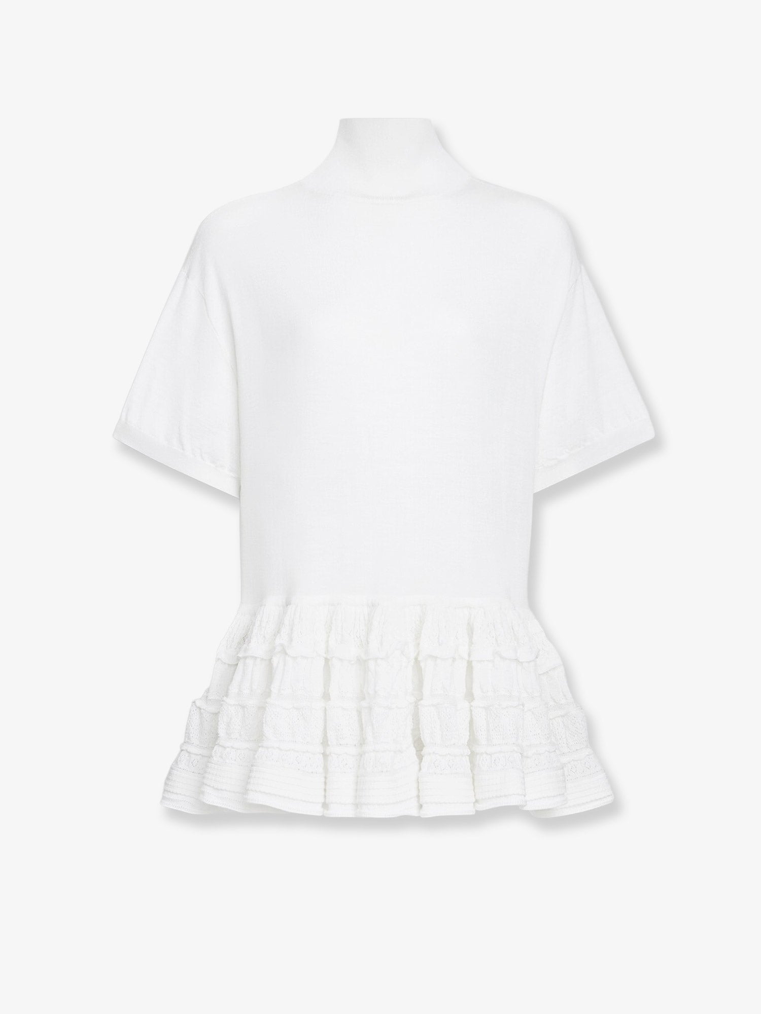 Alaia Peplum Virgin Wool Sweater