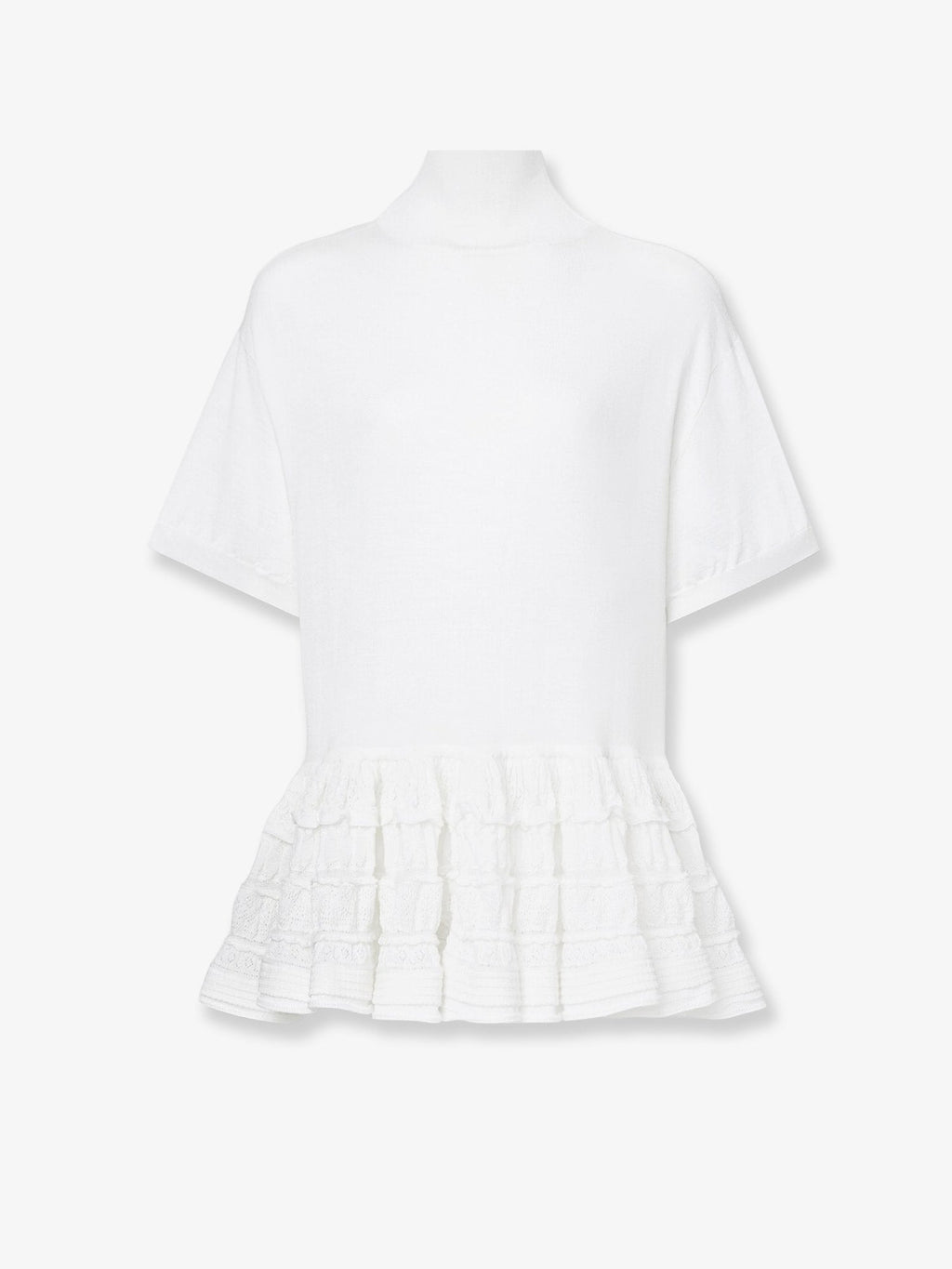 Alaia Peplum Virgin Wool Sweater