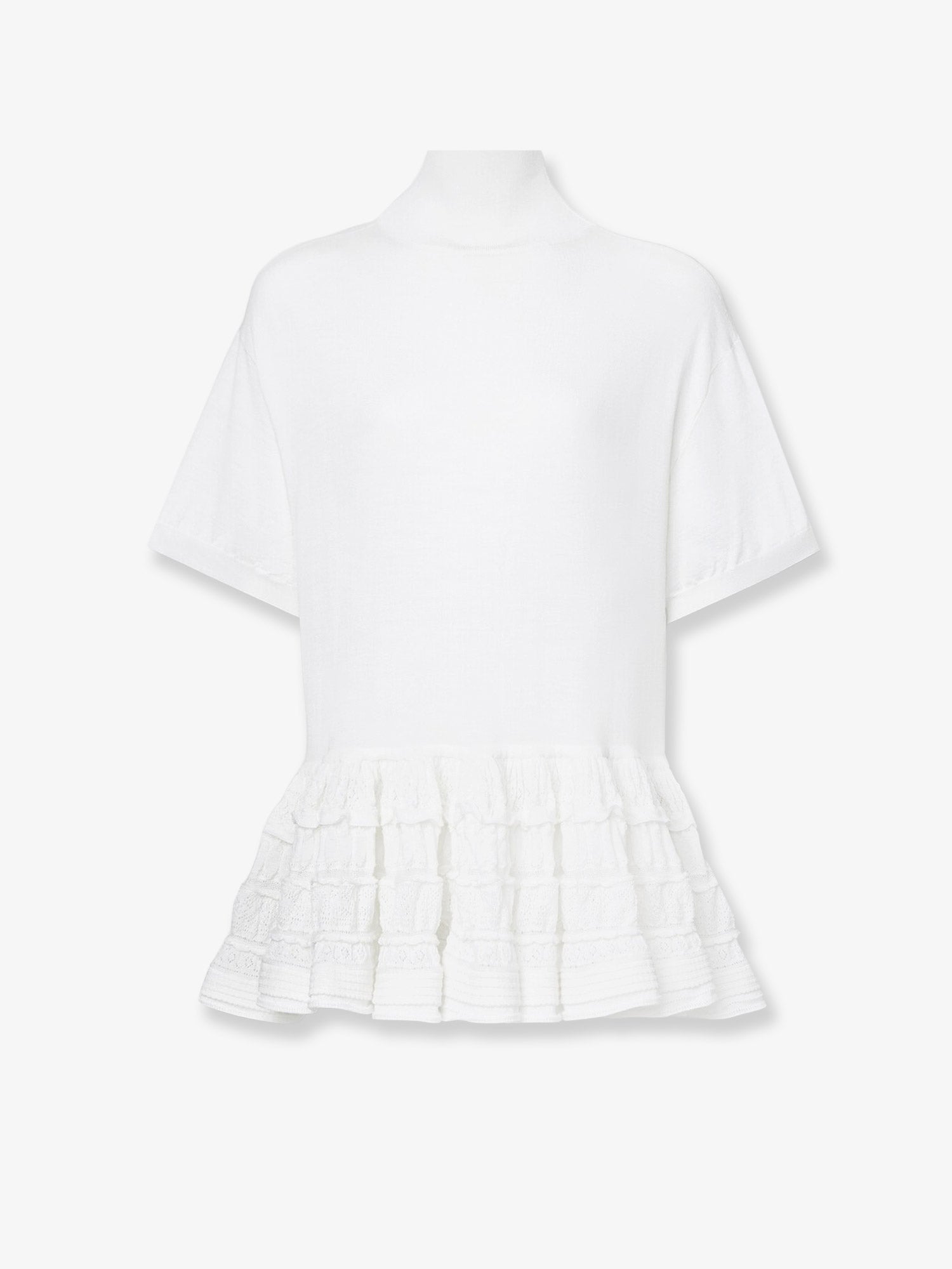 Alaia Peplum Virgin Wool Sweater