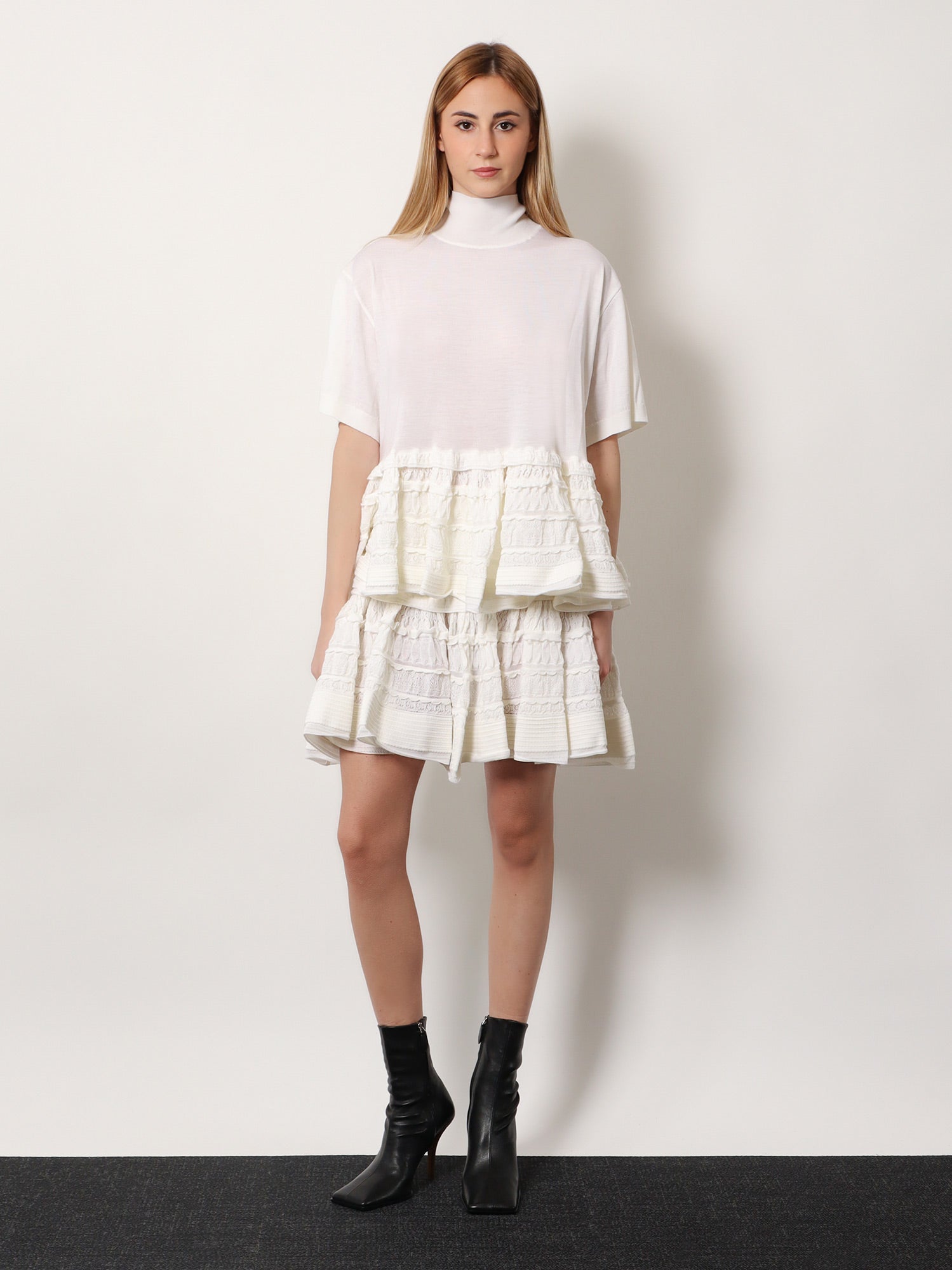 Alaia Ruffle Virgin Wool Skirt