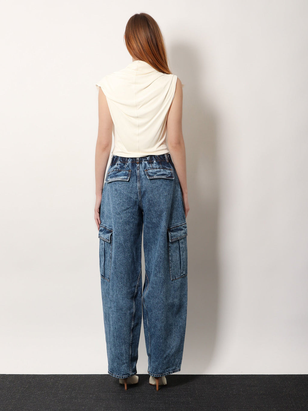 Alaia Blue Denim Cargo Jeans