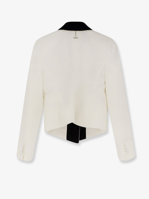 Alexander Mcqueen Wool Blazer With Satin Lapel