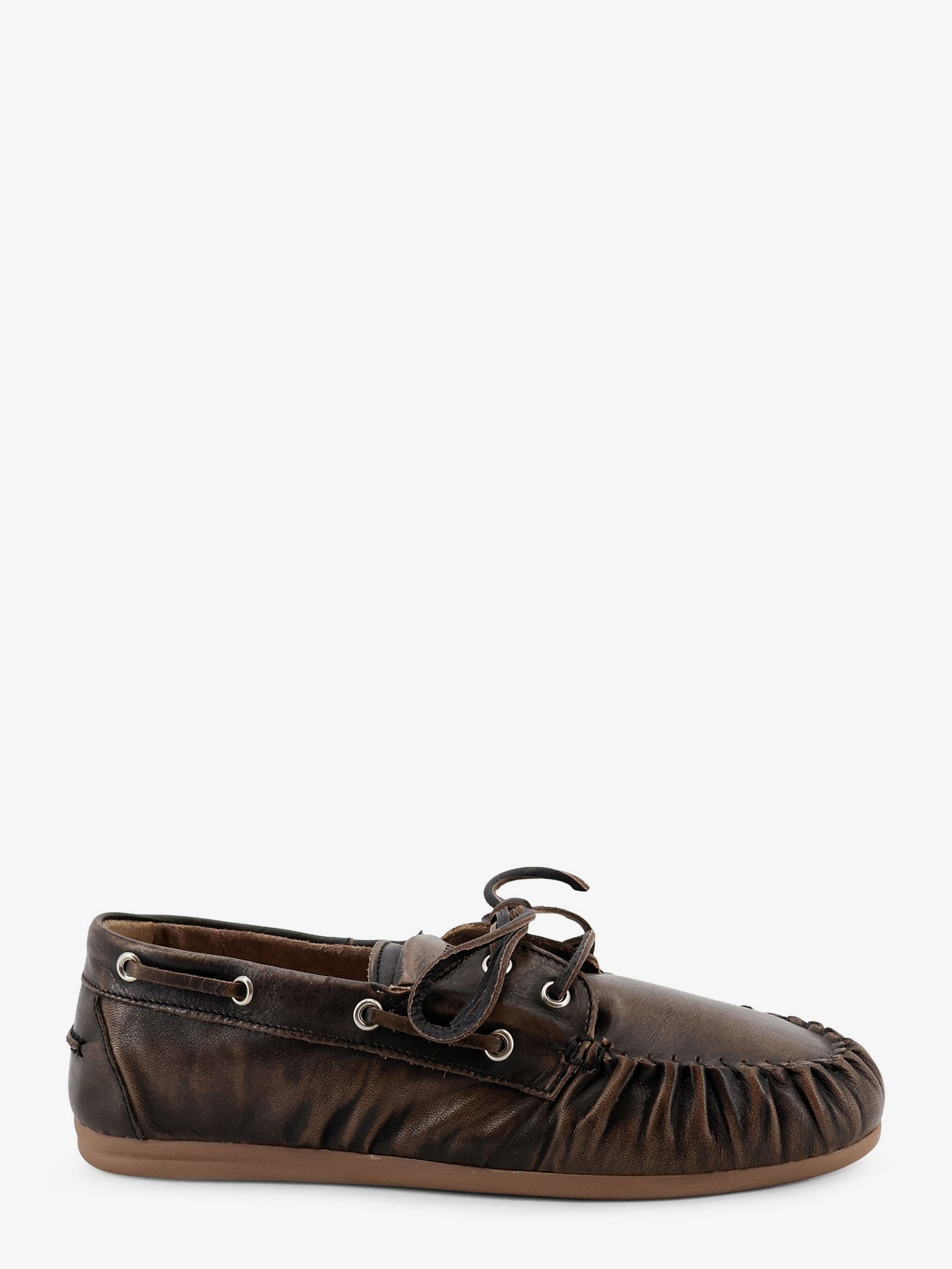 Alohas Used-Effect Leather Loafers