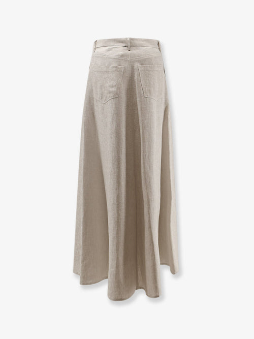 Alysi Flared Linen Skirt