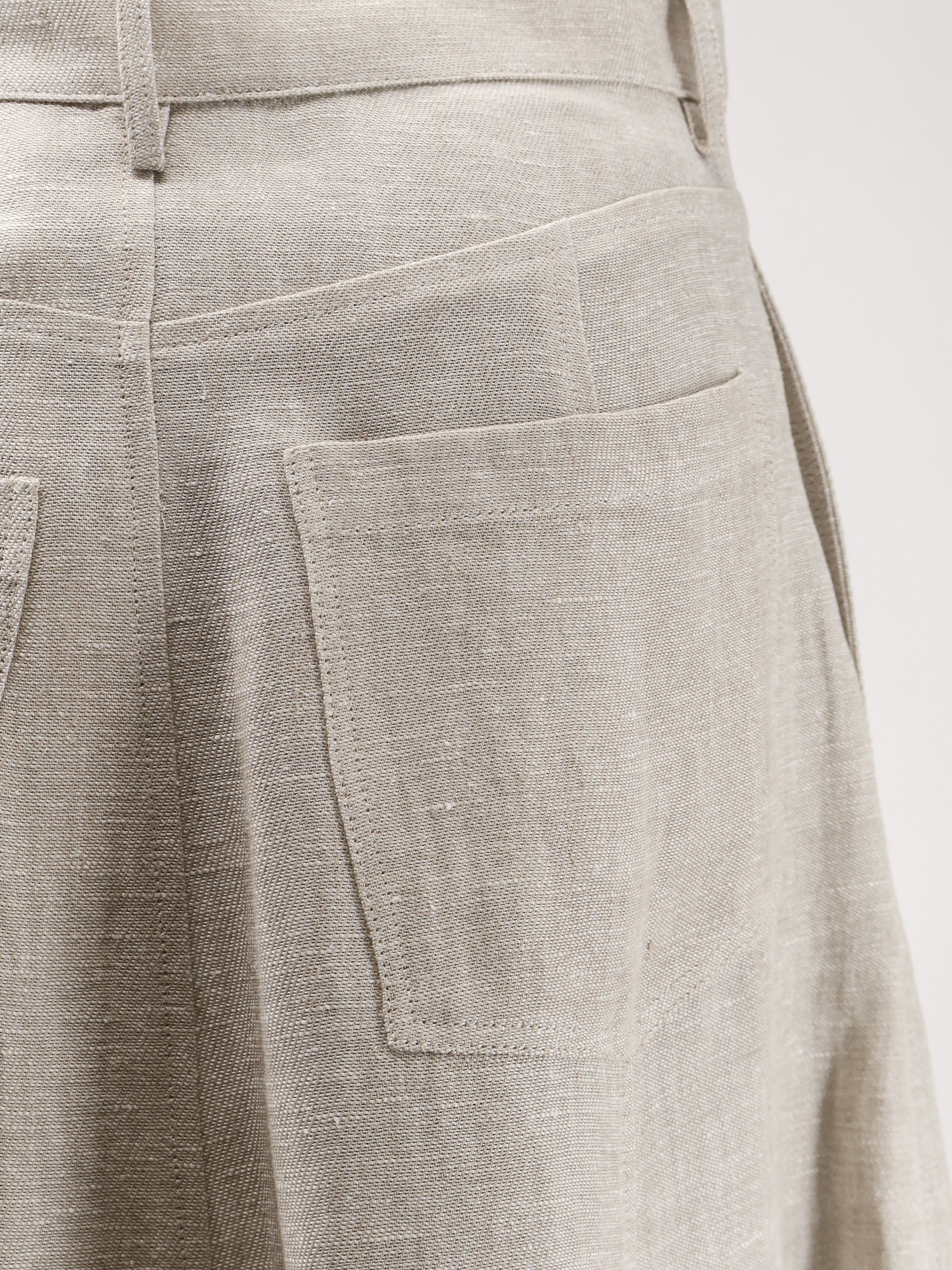 Alysi Flared Linen Skirt