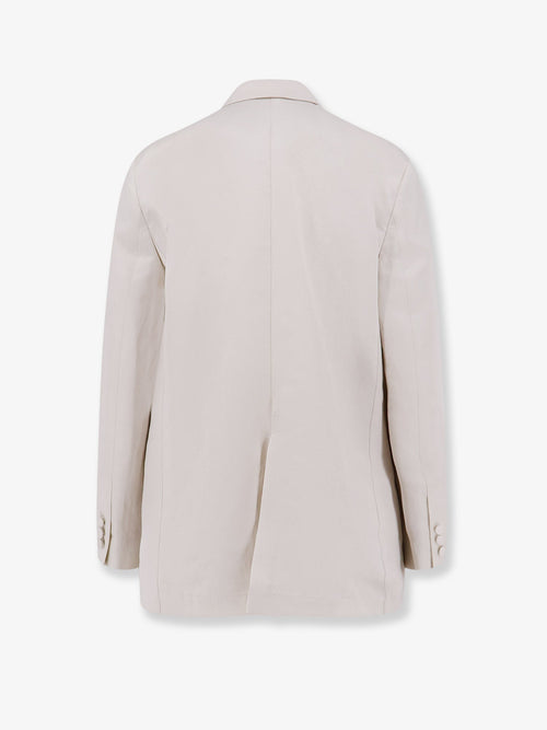 Alysi Double-Breasted Lyocell And Linen Blazer