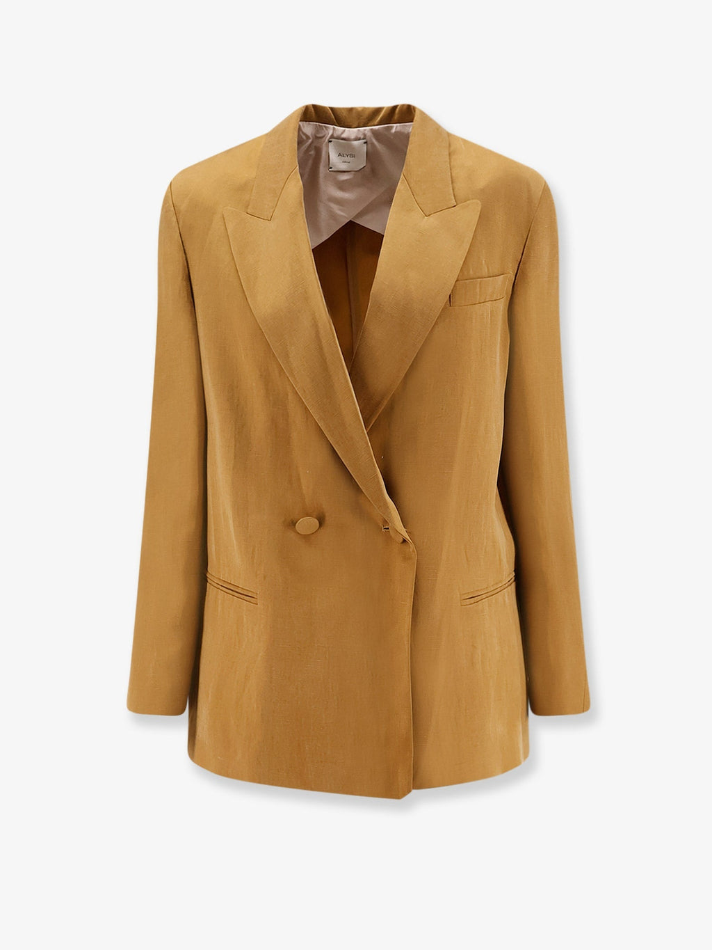 Alysi Double-Breasted Lyocell And Linen Blazer
