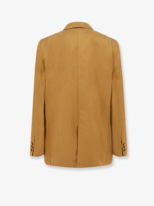 Alysi Double-Breasted Lyocell And Linen Blazer