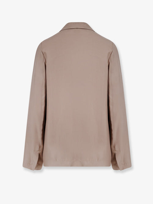 Alysi Double-Breasted Silk Blazer