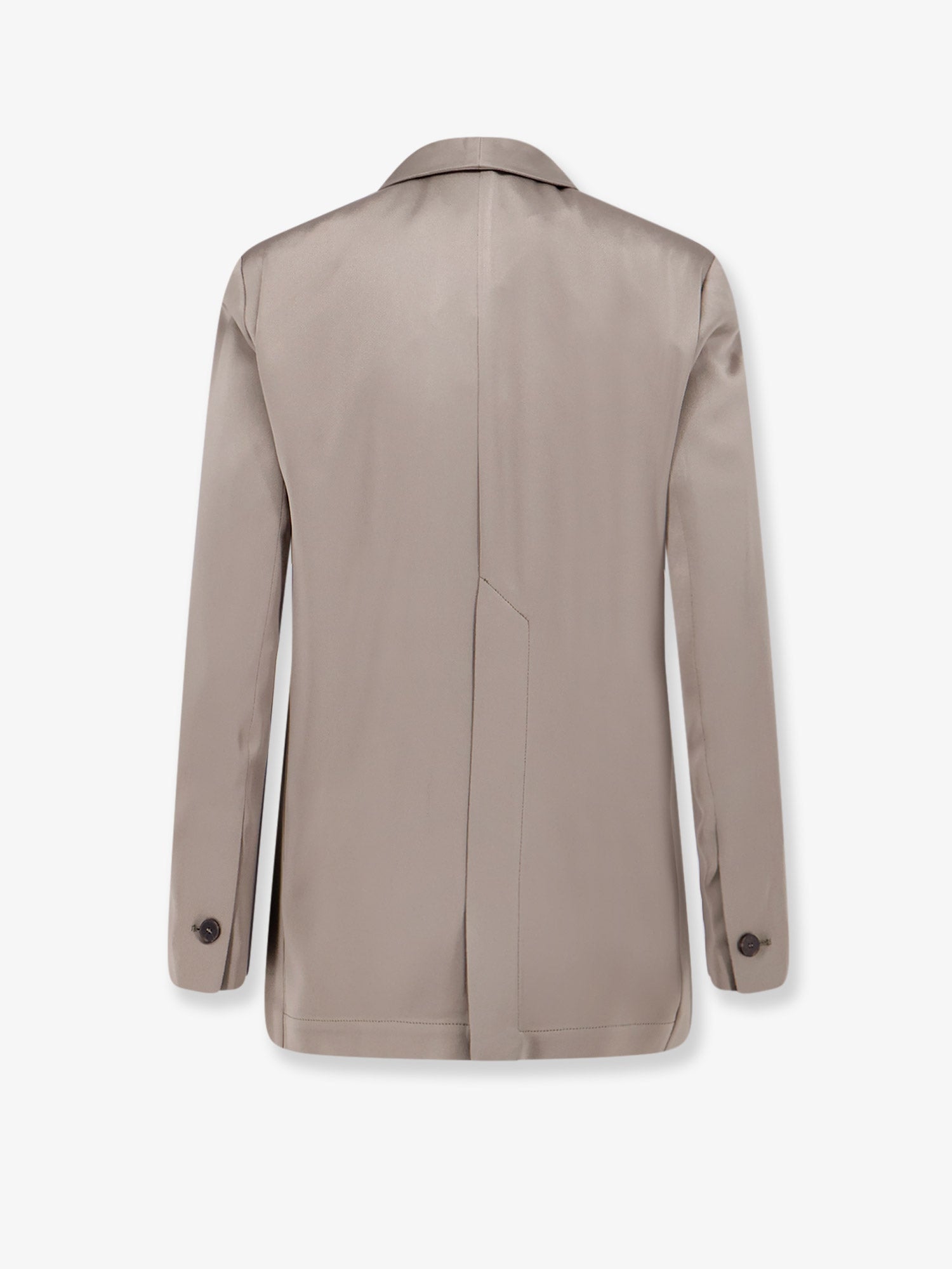 Alysi Single-Breasted Satin Blazer
