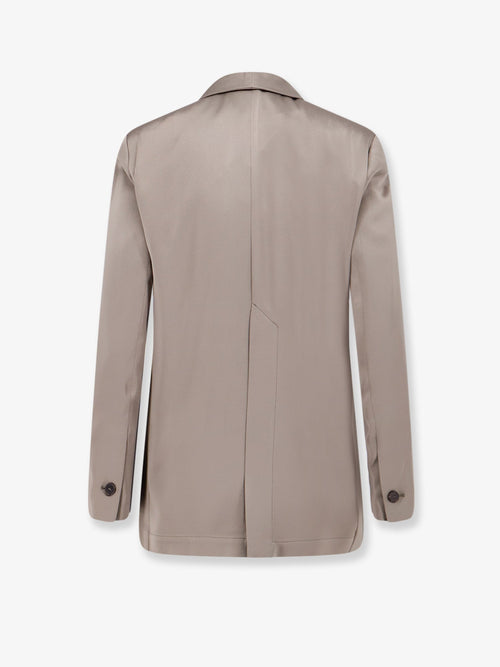 Alysi Single-Breasted Satin Blazer