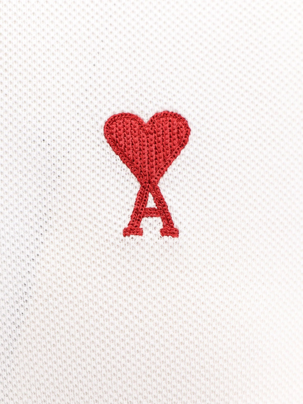 Ami Paris Cotton Polo Shirt With Iconic Embroidery