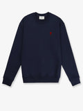 Ami Paris Cotton Sweatshirt With Iconic Embroidery