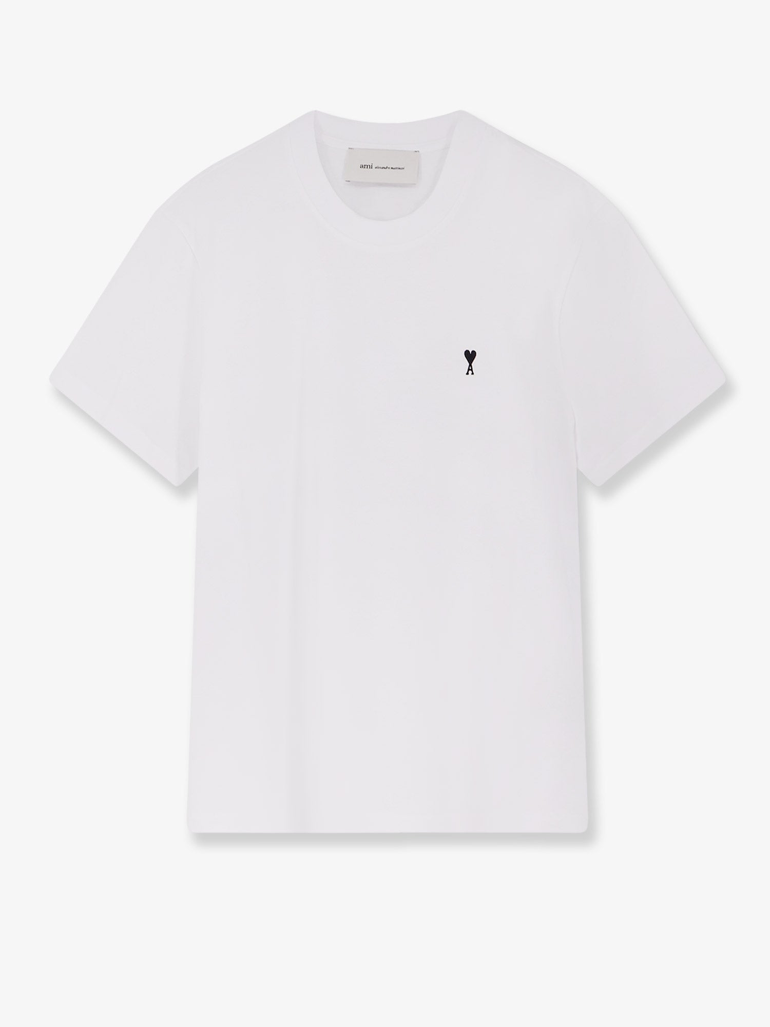Ami Paris Cotton T-Shirt With Contrasting Embroidery