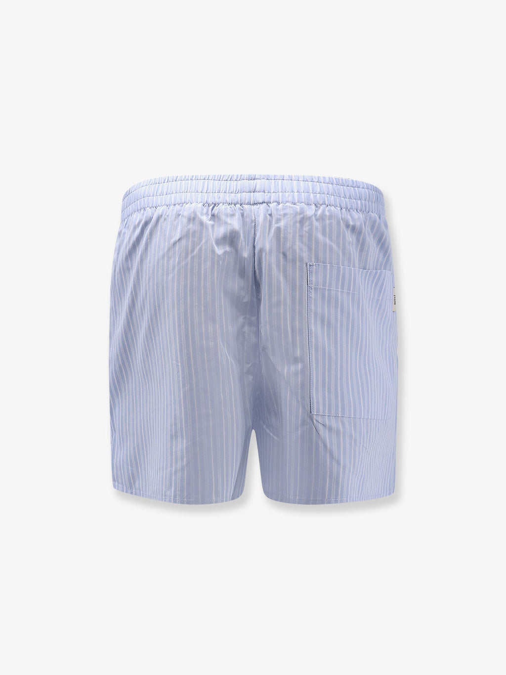 Ami Paris Cotton Bermuda Shorts With Striped Pattern