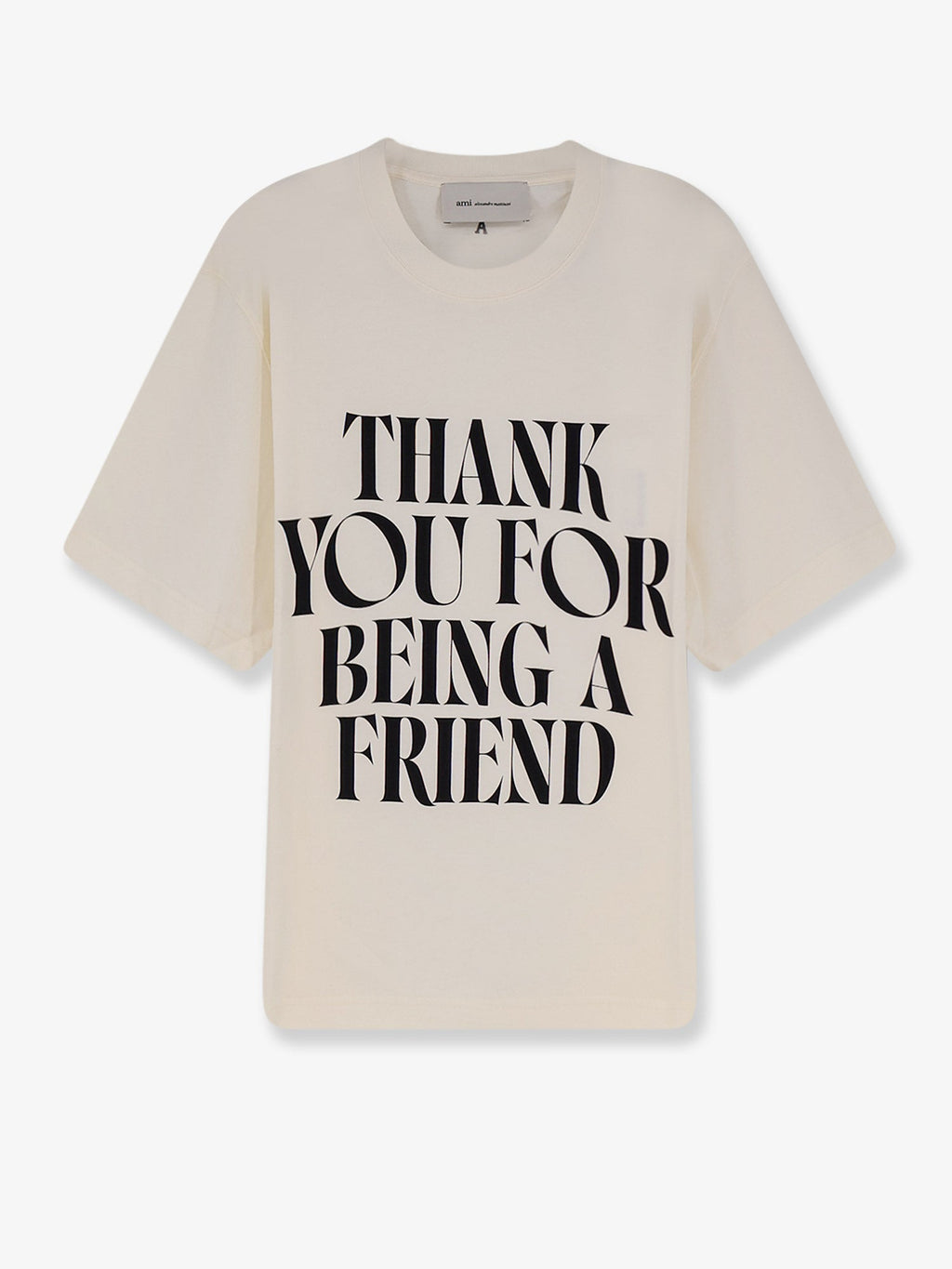 Ami Paris Cotton T-Shirt With Frontal Print