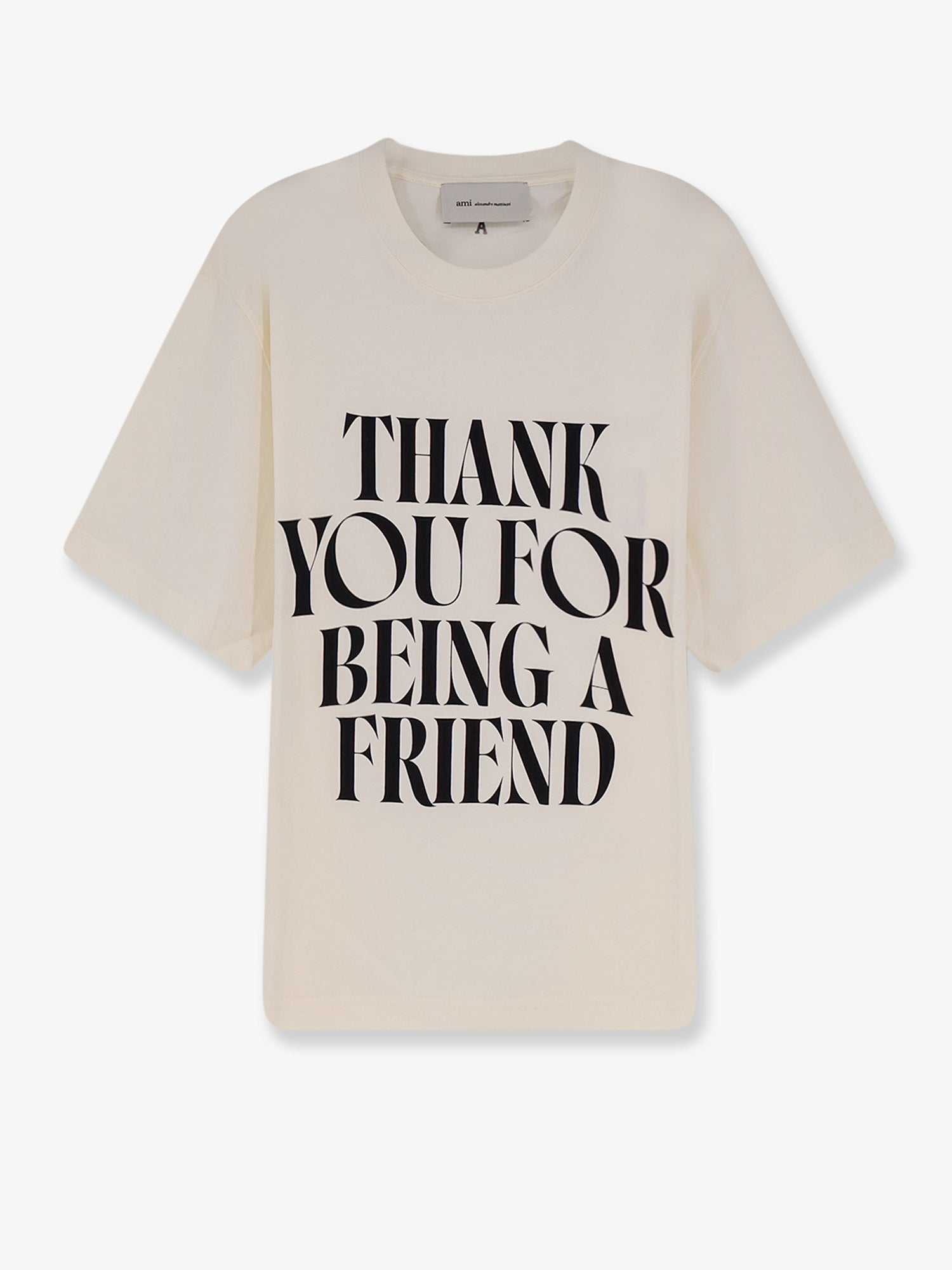 Ami Paris Cotton T-Shirt With Frontal Print