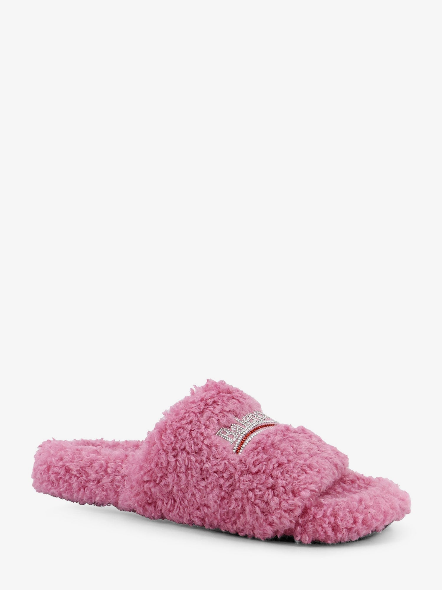 Balenciaga Furry Synthetic Fur Sandals