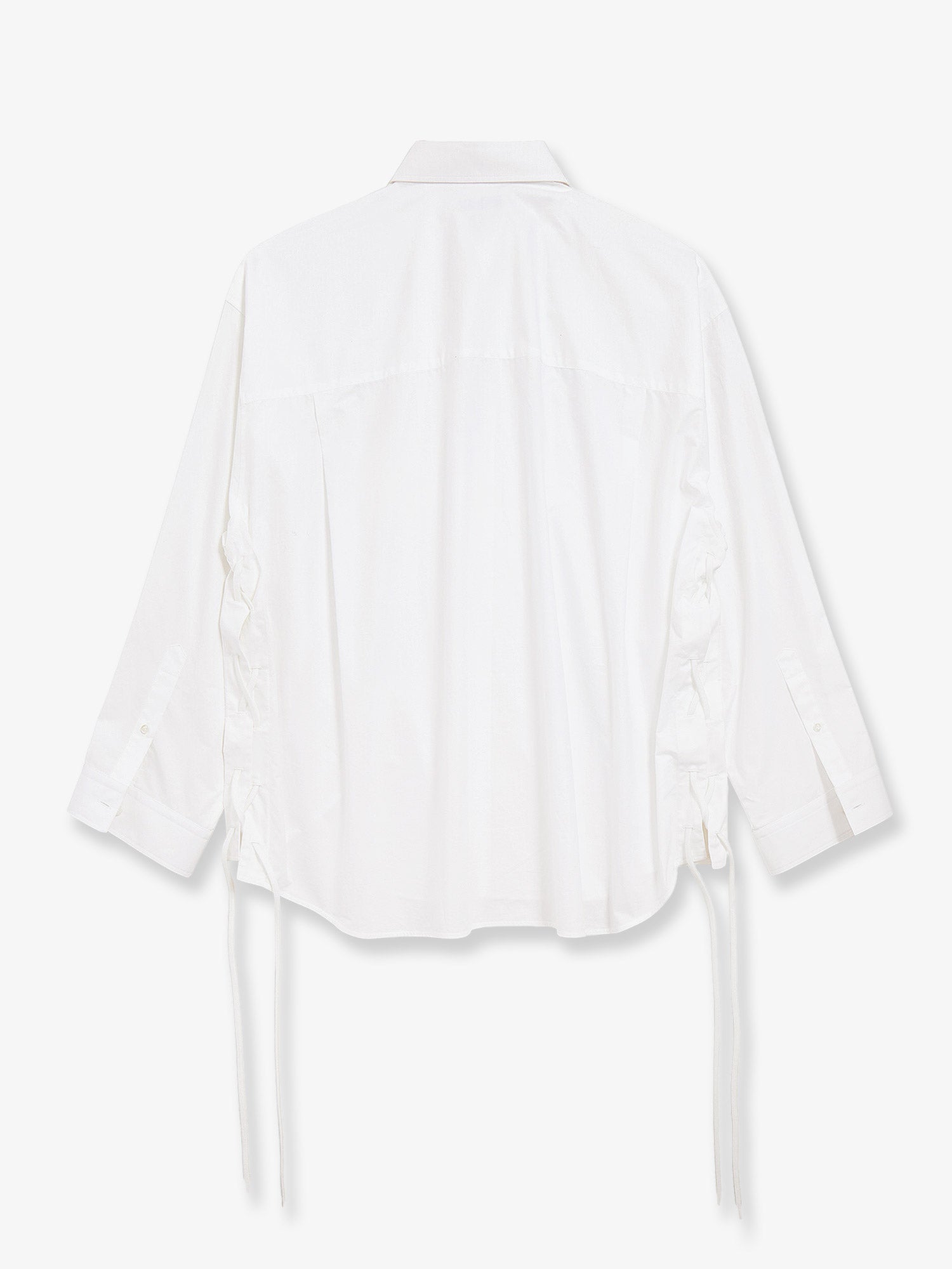 Balenciaga Lace-Up Cotton Shirt