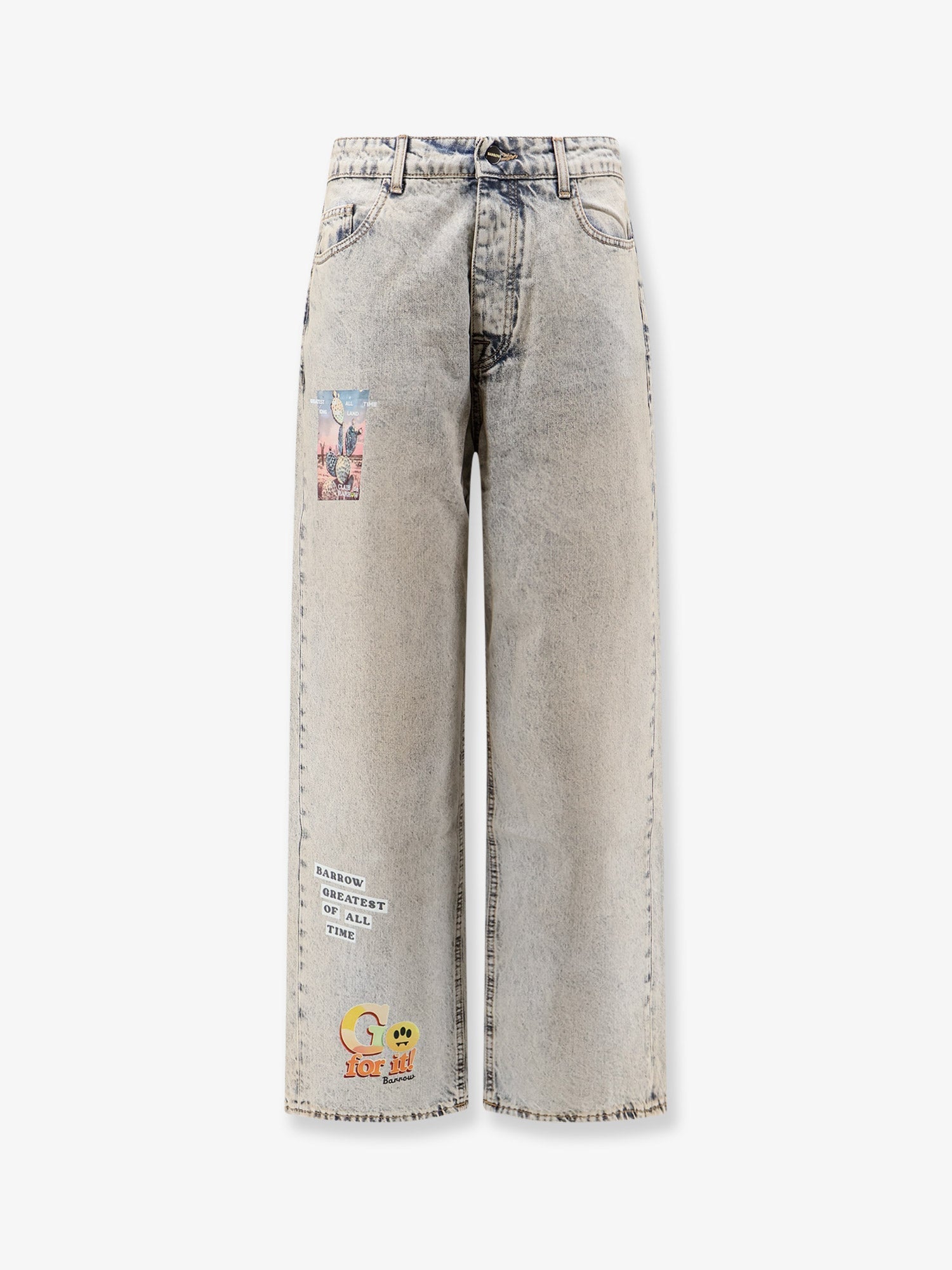 Barrow Cotton Jeans With All-Over Print