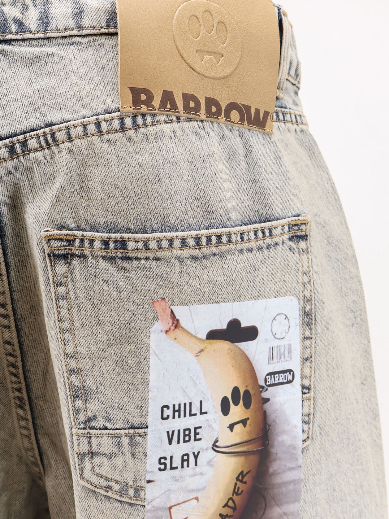 Barrow Cotton Jeans With All-Over Print