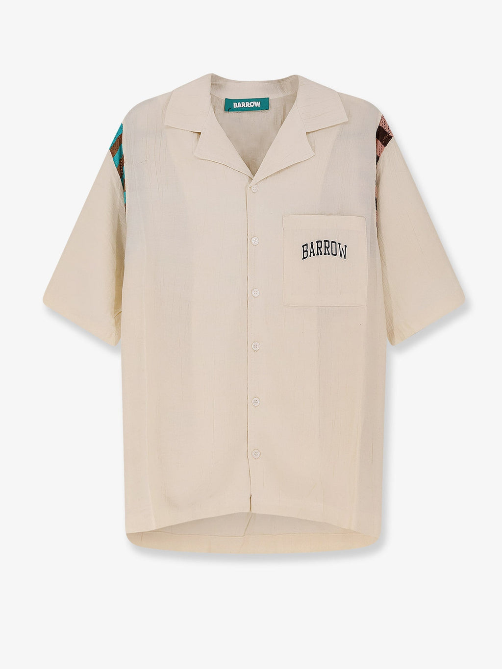 Barrow Viscose Shirt With Front Logo Print