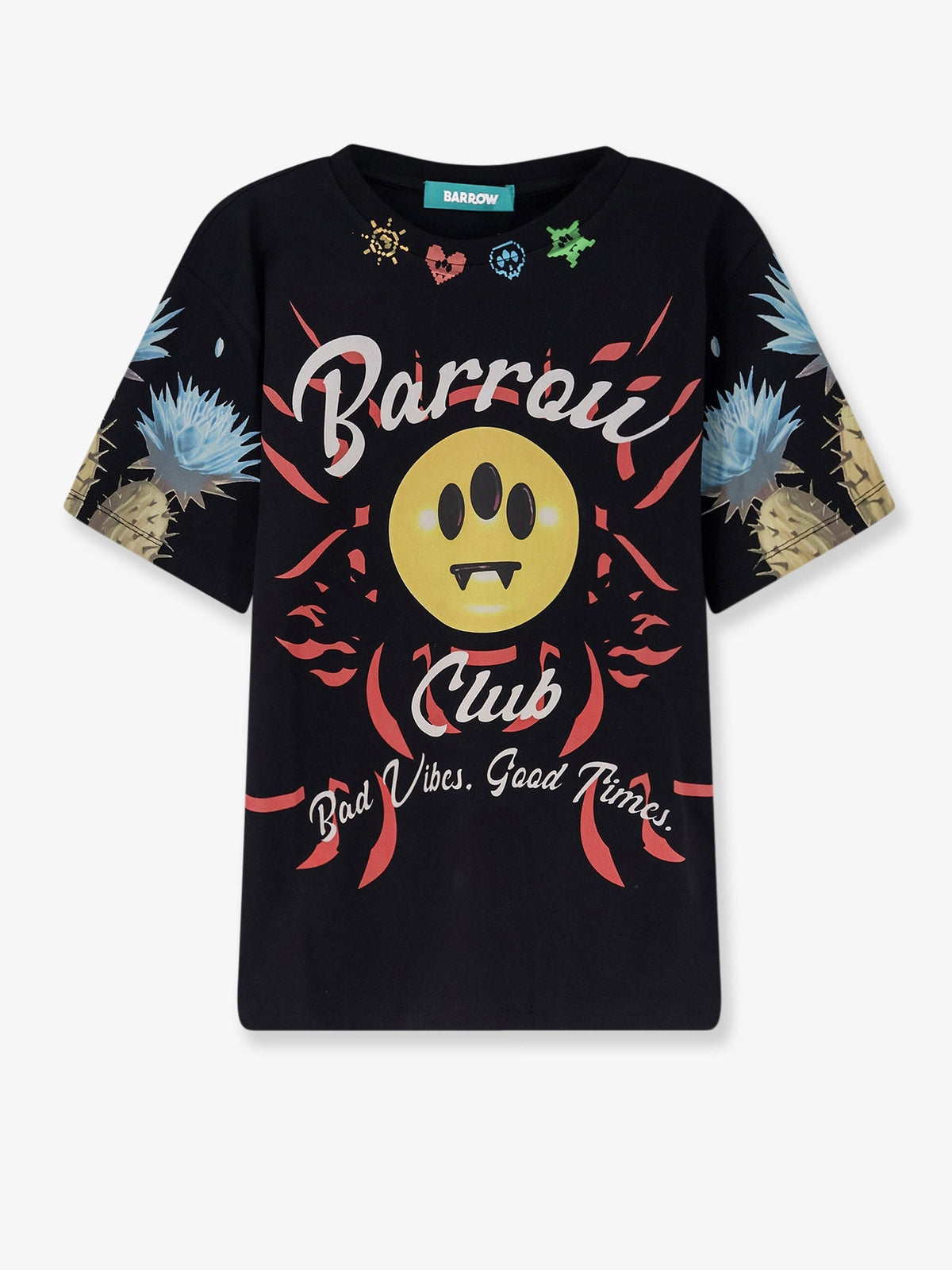 Barrow Cotton T-Shirt With Multicolor Front Print