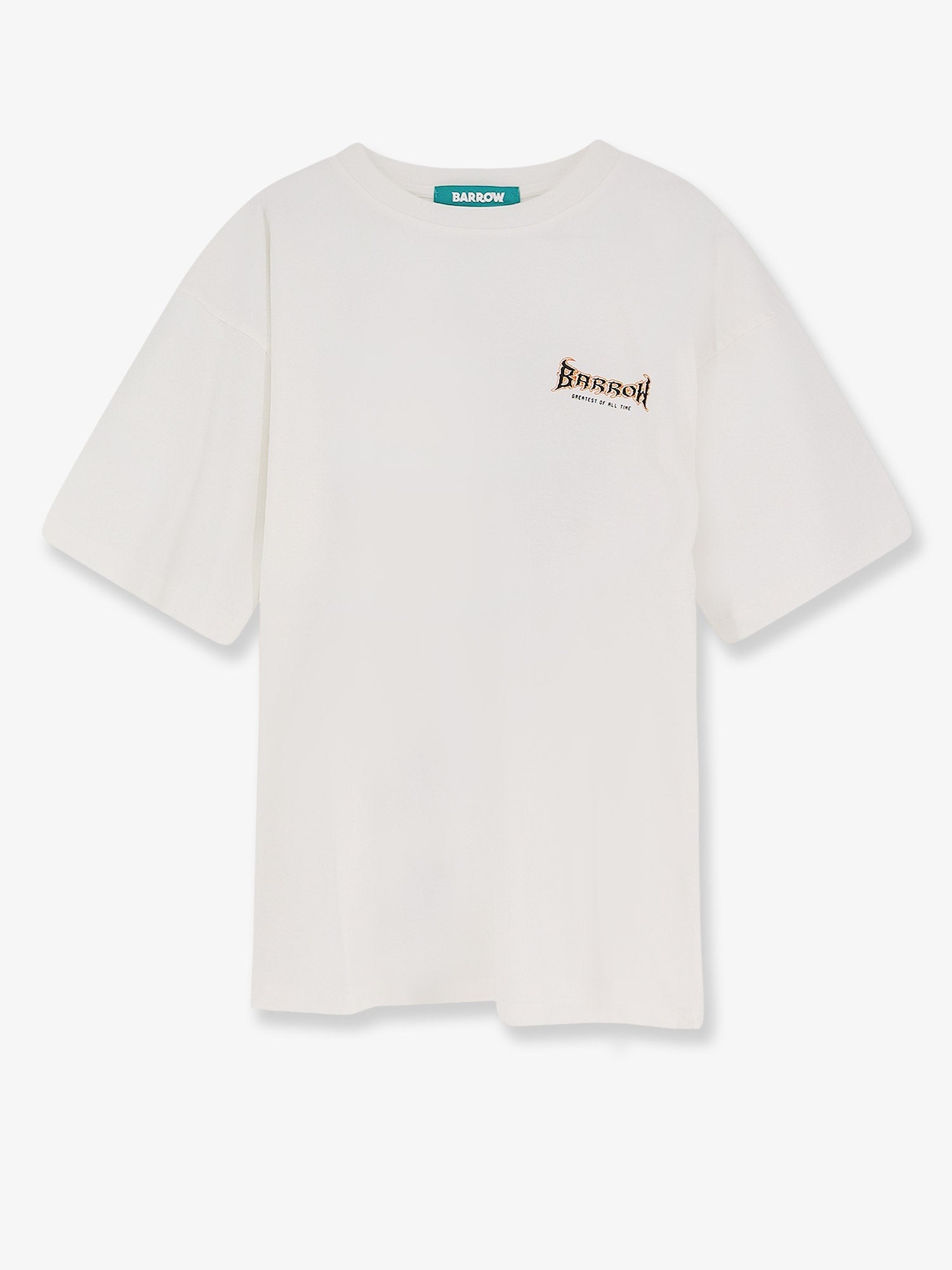 Barrow Cotton T-Shirt With Multicolored Logo On The Back