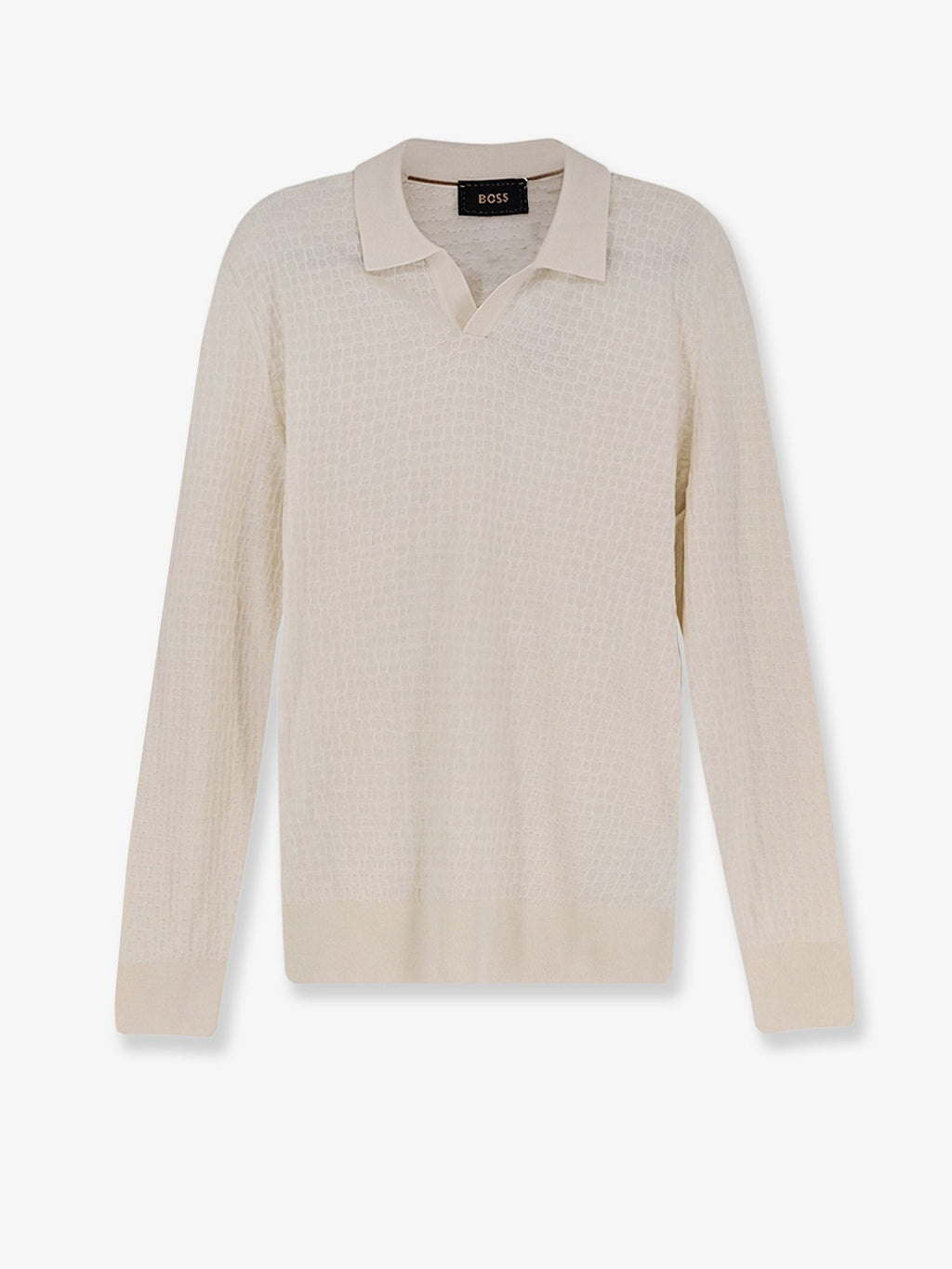 Boss Silk Sweater With Processing All-Over