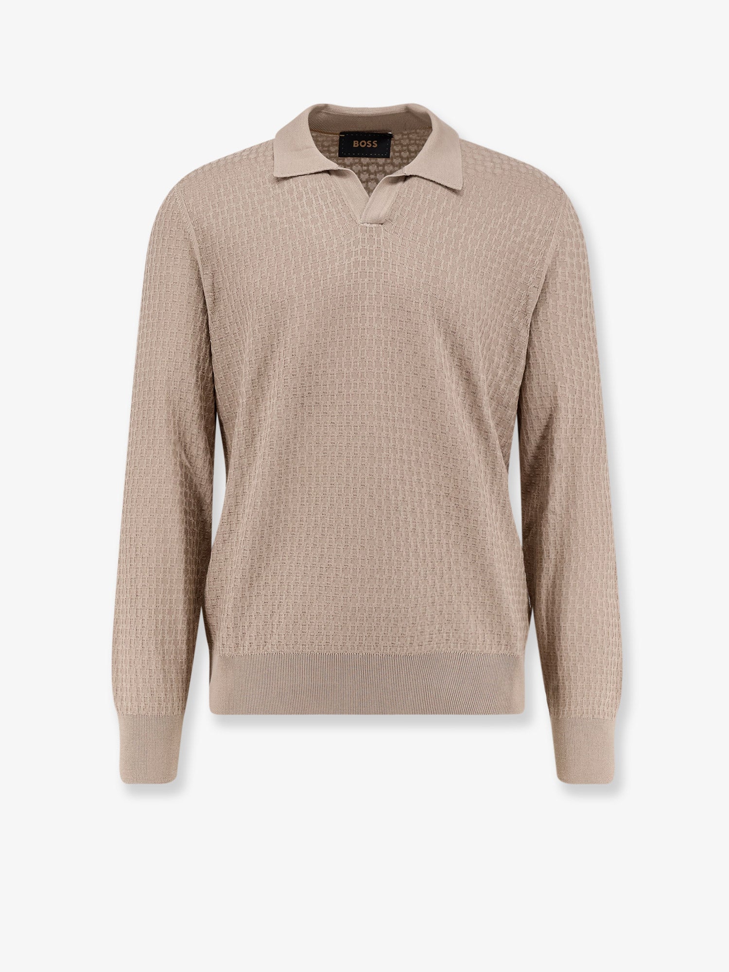Boss Silk Sweater With All-Over Processing