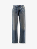 Boss Cotton Jeans With Back Suede Logo Patch