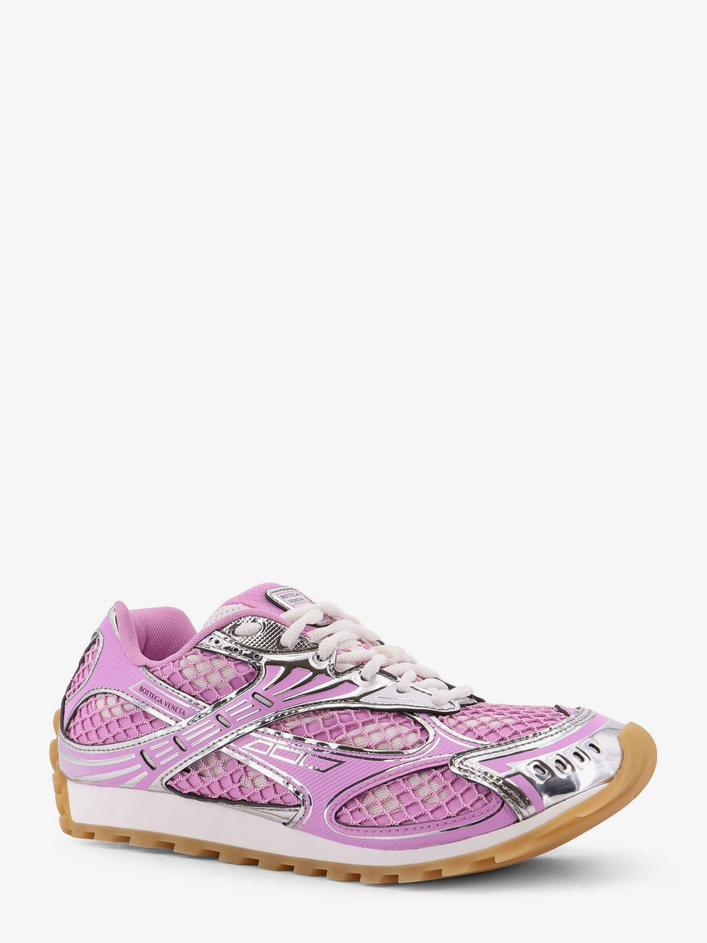 Bottega Veneta Orbit Mesh And Leather Sneakers