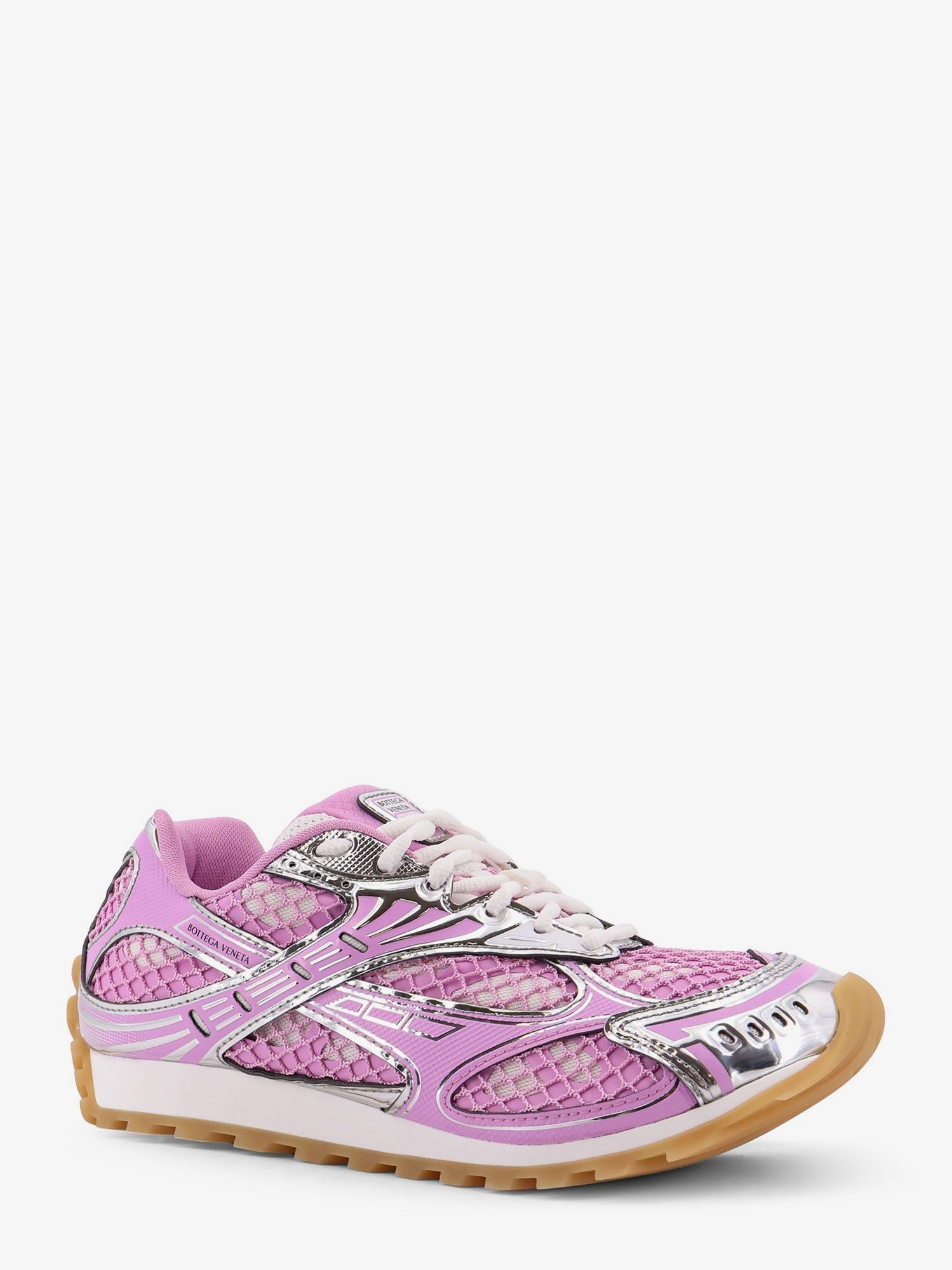 Bottega Veneta Orbit Mesh And Leather Sneakers