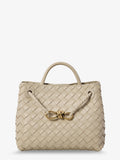 Bottega Veneta Andiamo Leather Shoulder Bag With Intrecciato Motif
