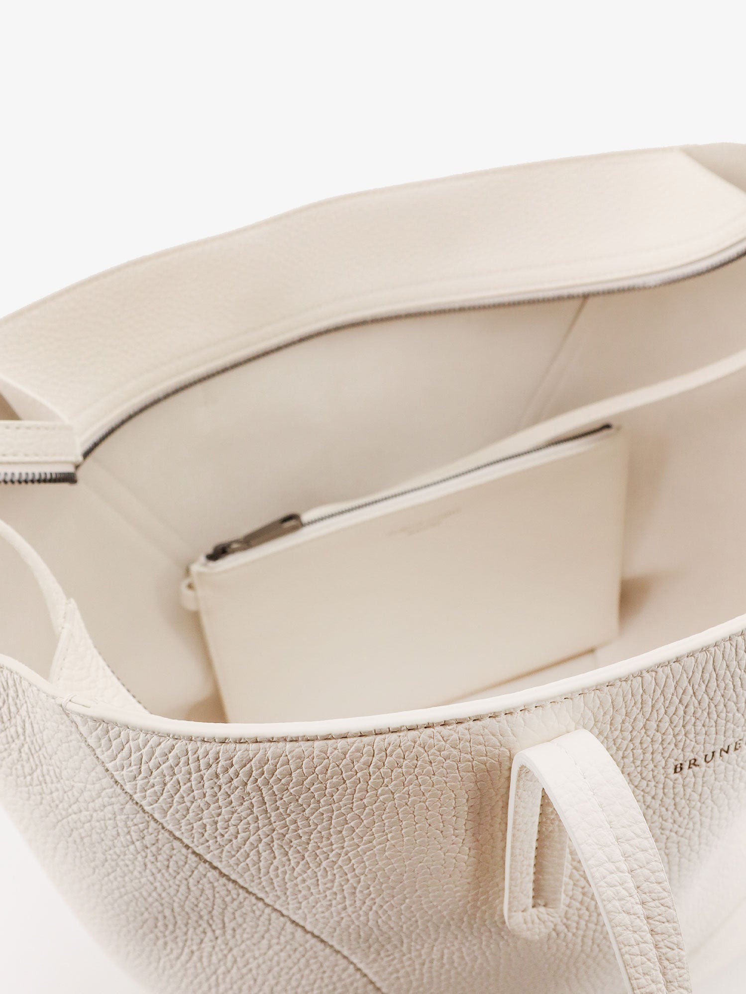 Brunello Cucinelli Bc Duo Hammered Leather Crossbody Bag