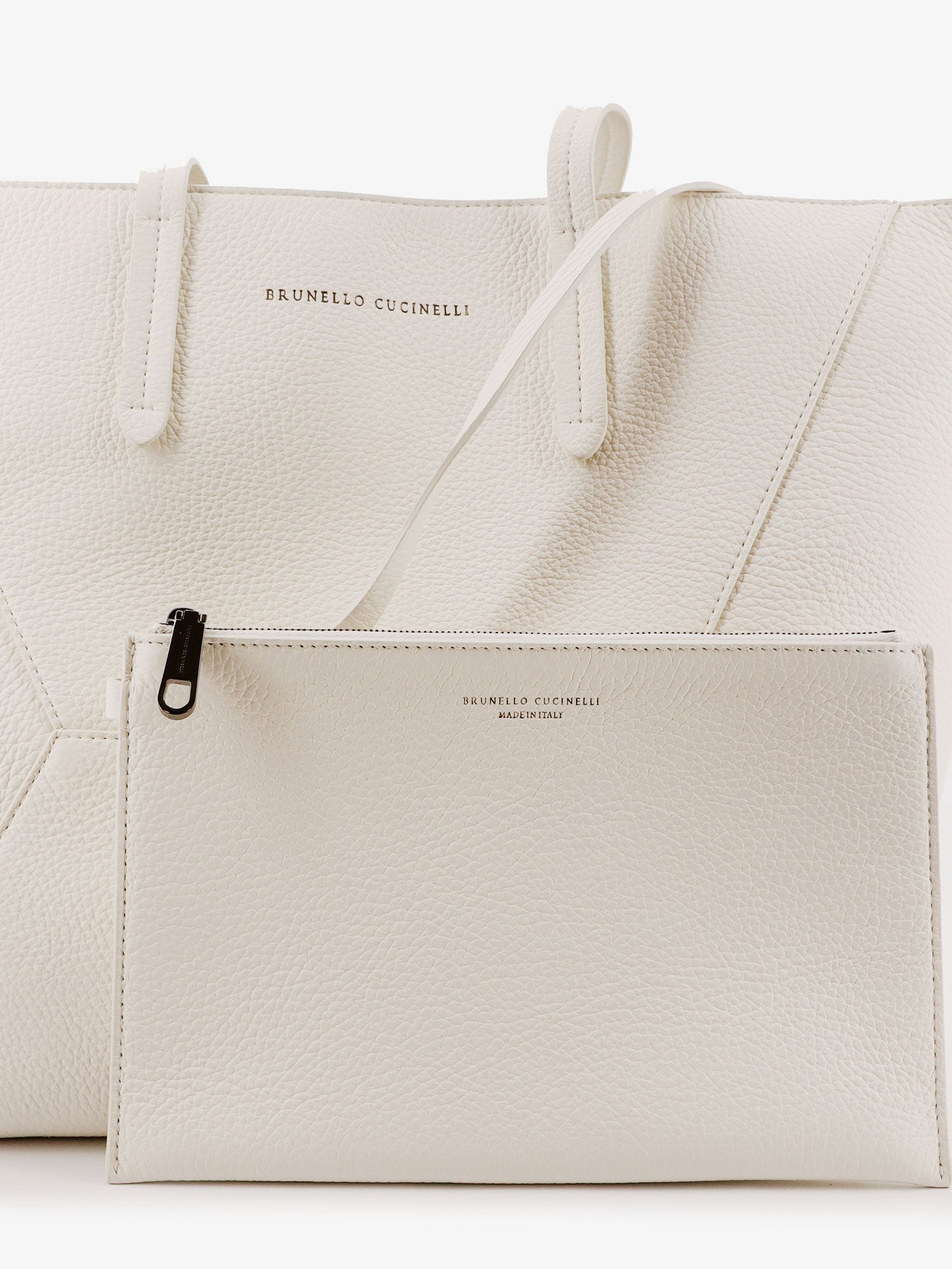 Brunello Cucinelli Bc Duo Hammered Leather Crossbody Bag