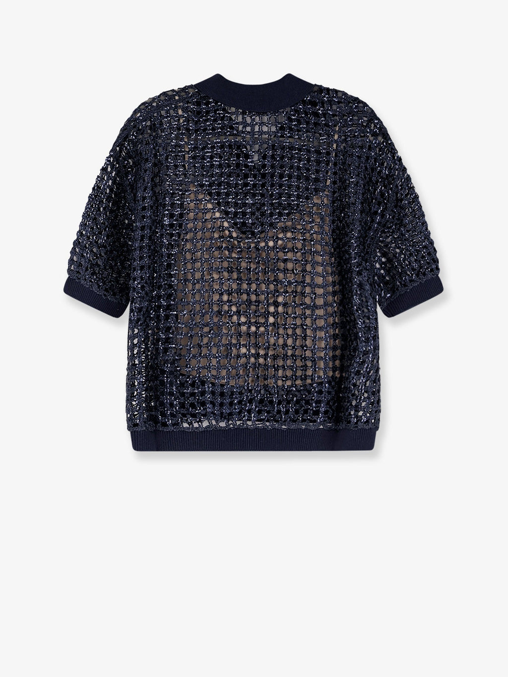 Brunello Cucinelli Silk And Linen Sweater With Sequins