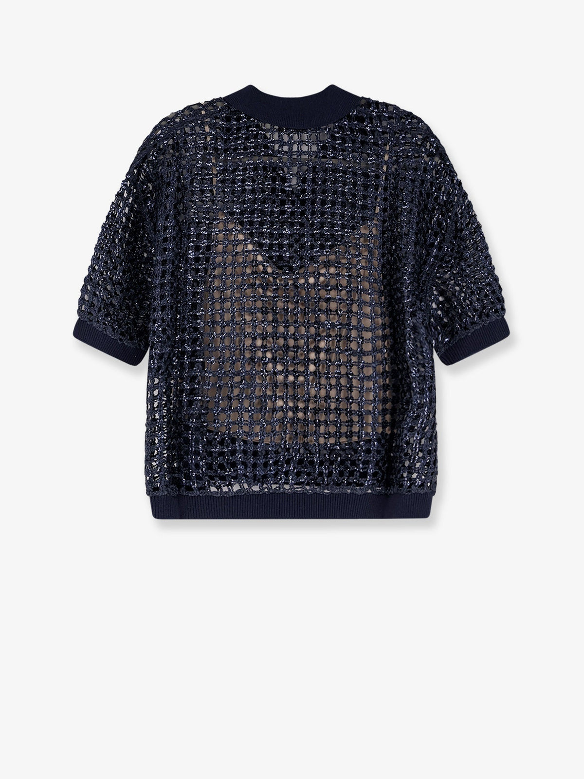 Brunello Cucinelli Silk And Linen Sweater With Sequins