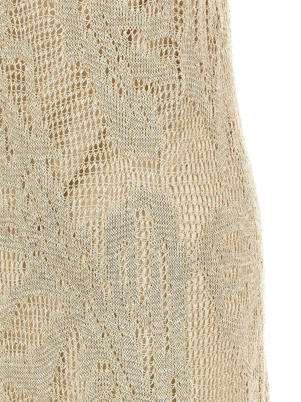 Brunello Cucinelli Knitted Linen And Cotton Long Dress